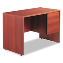 GENOA SERIES SINGLE RIGHT PEDESTAL DESK, 45W X 24D X 29H, AVANT CHERRY