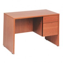 GENOA SERIES SINGLE RIGHT PEDESTAL DESK, 45W X 24D X 29H, OAK