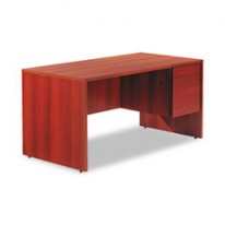 GENOA SERIES RIGHT PEDESTAL DESK, 60W X 30D X 29H, AVANT CHERRY