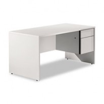 GENOA SERIES RIGHT PEDESTAL DESK, 60W X 30D X 29H, GRAY