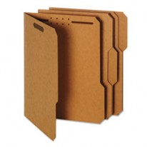 FOLDER, 2 FASTENERS, 1/3 CUT, TOP TAB, LETTER, 17 POINT, KRAFT, 50/BOX