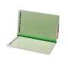 END TAB FOLDERS, TWO FASTENERS, ONE INCH EXPANSION, LEGAL, GREEN, 25/BOX