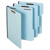 FOLDERS, TWO INCH EXPANSION, TWO FASTENERS, 1/3 CUT, LETTER, LIGHT BLUE, 25/BOX