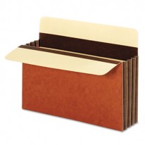WIDE 3 1/2 INCH EXPANSION ACCORDION POCKET, LETTER, REDROPE, 10/BOX