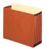 5 1/4 INCH EXPANSION FILE POCKET, STRAIGHT, LETTER, REDROPE, 10/BOX