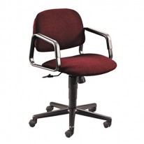 SOLUTIONS SEATING MID-BACK SWIVEL/TILT CHAIR, BURGUNDY