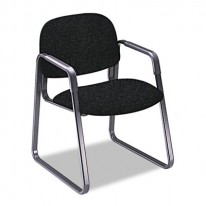 SOLUTIONS SEATING SLED BASE GUEST CHAIR, BLACK