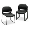 GUESTSTACKER CHAIR, BLACK WITH BLACK FINISH LEGS, 4/CARTON