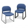 GUESTSTACKER CHAIR, BLUE WITH BLACK FINISH LEGS, 4/CARTON