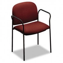 MULTIPURPOSE STACKING ARM CHAIRS, BURGUNDY, 2/CARTON