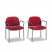 MULTIPURPOSE STACKING ARM CHAIRS, BURGUNDY, 2/CARTON