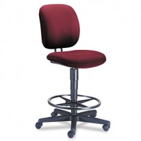 COMFORTASK TASK SWIVEL STOOL, BURGUNDY