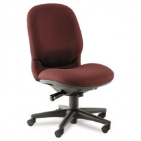 SENSIBLE SEATING HIGH-BACK PNEUMATIC SWIVEL CHAIR, WINE