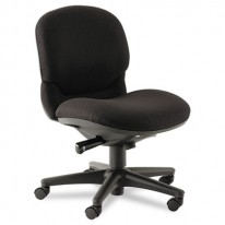 SENSIBLE SEATING MID-BACK PNEUMATIC SWIVEL CHAIR, BLACK