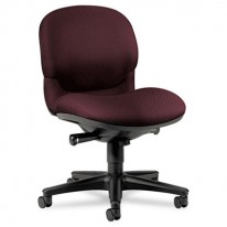 SENSIBLE SEATING MID-BACK PNEUMATIC SWIVEL CHAIR, WINE