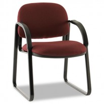 SENSIBLE SEATING GUEST ARM CHAIR, TECTONIC FABRIC, WINE