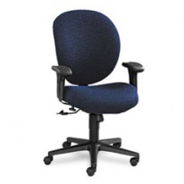 UNANIMOUS MID-BACK TASK CHAIR, NAVY BLUE FABRIC