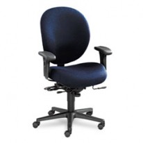 UNANIMOUS HIGH-PERFORMANCE MID-BACK TASK CHAIR, NAVY BLUE FABRIC