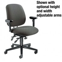 7700 SERIES ASYNCHRONOUS SWIVEL/TILT TASK CHAIR, SEAT GLIDE, GRAY