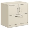 FLAGSHIP FILE CENTER W/STORAGE CABINET & LATERAL FILE, 30W X 18D X 28H, GRAY