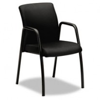 IGNITION SERIES GUEST CHAIR WITH ARMS, BLACK FABRIC UPHOLSTERY