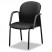 MIRUS SERIES GUEST CHAIR WITH ARMS, BLACK FABRIC UPHOLSTERY