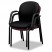 MIRUS SERIES GUEST CHAIR WITH ARMS, BLACK FABRIC UPHOLSTERY