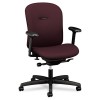 MIRUS SERIES LOW-BACK SYNCHRO-TILT CHAIR, WINE FABRIC UPHOLSTERY