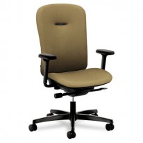 MIRUS SERIES MID-BACK SYNCHRO-TILT CHAIR, TAUPE FABRIC UPHOLSTERY