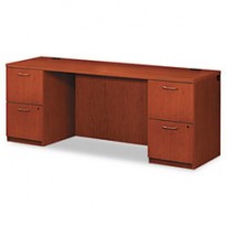 PARK AVENUE LAMINATE KNEESPACE CREDENZA, 72W X 24D X 29H, HENNA CHERRY