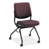 PERPETUAL MOBILE NESTING CHAIR, CLARET UPHOLSTERY