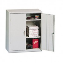 ASSEMBLED STORAGE CABINET, 36W X 18 1/4D X 41 3/4H, LIGHT GRAY