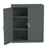 ASSEMBLED STORAGE CABINET, 36W X 18 1/4D X 41 3/4H, CHARCOAL