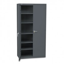 ASSEMBLED STORAGE CABINET, 36W X 18-1/4D X 71-3/4H, CHARCOAL