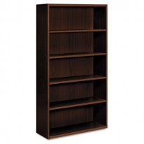 ARRIVE WOOD VENEER FIVE-SHELF BOOKCASE, 36W X 15D X 71-1/2H, SHAKER CHERRY