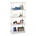 ROUGH N READY 5 SHELF OPEN STORAGE SYSTEM, RESIN, 36W X 18D X 74H, PLATINUM