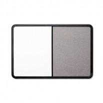 INGENUITY COMBO DRY ERASE/FABRIC BOARD, RESIN FRAME, 66 X 42, BLACK FRAME