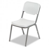 ROUGH N READY ORIGINAL STACK CHAIR, RESIN, PLATINUM, 4/CARTON