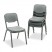 ROUGH N READY ORIGINAL STACK CHAIR, RESIN, CHARCOAL, 4/CARTON