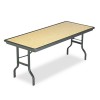 INDESTRUCTABLE RESIN RECTANGULAR FOLDING TABLE, 72W X 30D X 29H, OAK