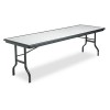 INDESTRUCTABLE RESIN RECTANGULAR FOLDING TABLE, 96W X 30D X 29H, GRANITE