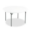 INDESTRUCTABLE TOO 1200 SERIES RESIN FOLDING TABLE, 48 DIA X 29H, PLATINUM