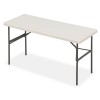 INDESTRUCTABLE TOO 1200 SERIES RESIN FOLDING TABLE, 60W X 24D X 29H, PLATINUM