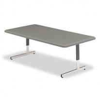 INDESTRUCTABLE TOO RESIN ADJ HGT UTILITY TABLE, 48W X 24D X 21-31H, CHARCOAL