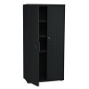 OFFICEWORKS RESIN STORAGE CABINET, 33W X 18D X 66H, BLACK