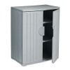 OFFICEWORKS RESIN STORAGE CABINET, 36W X 22D X 46H, CHARCOAL