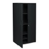 OFFICEWORKS RESIN STORAGE CABINET, 36W X 22D X 72H, BLACK