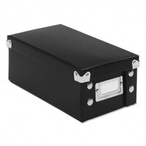 SNAP 'N STORE COLLAPSIBLE INDEX CARD FILE BOX HOLDS 1,100 3 X 5 CARDS, BLACK