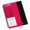 PINK & BLACK WIREBOUND NOTEBOOK, 8-1/4 X 6-1/4, 70 RULED SHEETS