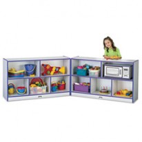 RAINBOW ACCENTS FOLD-N-LOCK STORAGE UNIT, 48W X 15D X 29-1/2H, PURPLE